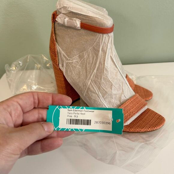 Sam Edelman Women's Yaro Perla Strappy Open Toe Sandal Heel Pink Size 9.5 - Picture 8 of 13